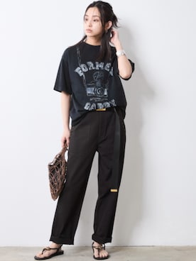「SMILE LAND（スマイルランド）のアイテム」を使った、nissen Smile Modelsさん（レディース・163cm）の夏コーディネート