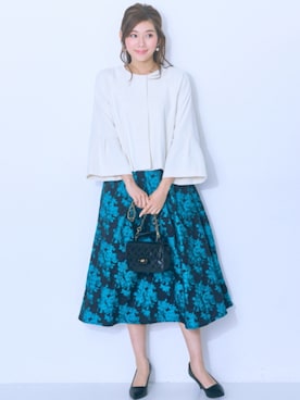 アシメタックジャガードスカート＜大きいサイズ有＞【Hana服