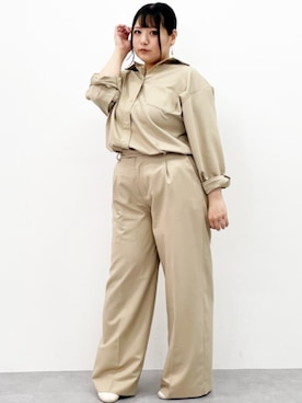 「CHIC STYLE」｜「アイテム（チュニック）」を使った、nissen Smile Modelsさん（レディース・157cm）の秋コーディネート
