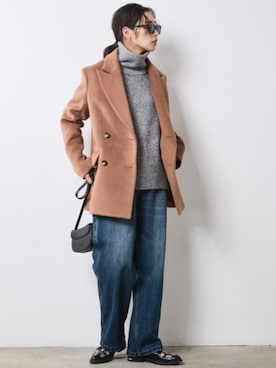 「CHIC STYLE（シックスタイル）のアイテム（ジャケット/アウター）」を使った、nissen Smile Modelsさん（レディース・163cm）の秋コーディネート