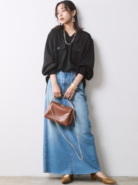 「Denim」｜nissen Smile Modelsさん（レディース・163cm）の冬コーディネート