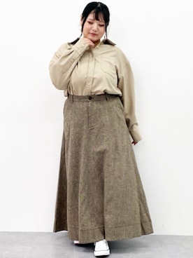 「CHIC STYLE」｜「アイテム（チュニック）」を使った、nissen Smile Modelsさん（レディース・157cm）の秋コーディネート
