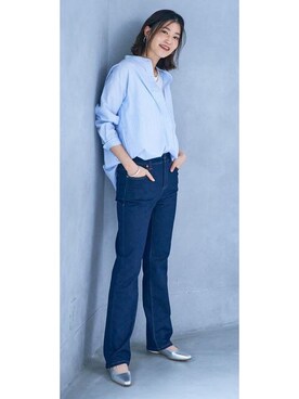 「レギュラー」｜「アイテム（スウェットパンツ）」を使った、nissen Smile Modelsさん（レディース・167cm）の春コーディネート