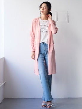 「SMILE LAND（スマイルランド）のアイテム」を使った、nissen Smile Modelsさん（レディース・165cm）の春コーディネート