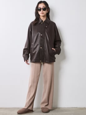 「CHIC STYLE（シックスタイル）のアイテム（ジャケット/アウター）」を使った、nissen Smile Modelsさん（レディース・163cm）の秋コーディネート