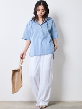 「blue」｜nissen Smile Modelsさん（レディース・163cm）の夏コーディネート