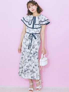 「アイテム（ヘアアクセサリー、ブラック系）」を使った、nissen Smile Modelsさん（レディース・162cm）の春コーディネート