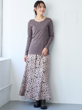 「SMILE LAND（スマイルランド）のアイテム」を使った、nissen Smile Modelsさん（レディース・170cm）の冬コーディネート