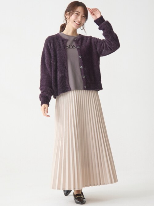 ニット セーター レディース 2点セット チュニック ＋ プリーツ スカート OtonaSMILE 冬 M/L〜LL ニッセン nissen nissen（ニッセン）の「2点セット（ニットチュニック＋プリーツ
