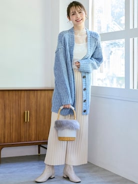 「大きいサイズレディースファッション」｜「アイテム（ブーツ）」を使った、nissen Smile Modelsさん（レディース・167cm）の秋コーディネート