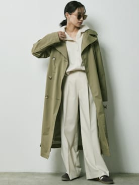 「CHIC STYLE」｜「アイテム（トレンチコート）」を使った、nissen Smile Modelsさん（レディース・163cm）の冬コーディネート