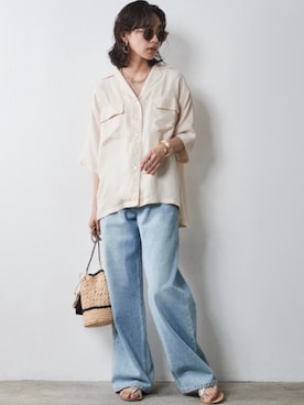 「Denim」｜nissen Smile Modelsさん（レディース・163cm）の夏コーディネート