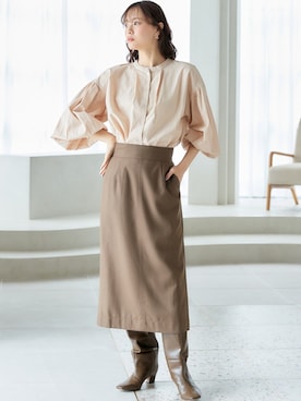 「miclat（ミクラ）のアイテム」を使った、nissen Smile Modelsさん（レディース・166cm）の秋コーディネート