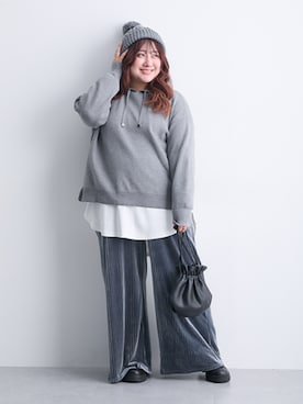 「アイテム（チュニック）」を使った、nissen Smile Modelsさん（レディース・155cm）の秋コーディネート