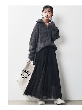 「CHIC STYLE」｜「アイテム（チュニック）」を使った、nissen Smile Modelsさん（レディース・163cm）の秋コーディネート
