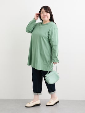 「アイテム（チュニック）」を使った、nissen Smile Modelsさん（レディース・158cm）の秋コーディネート