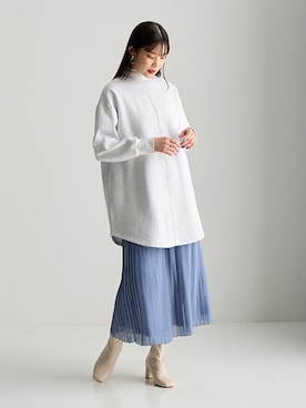 「アイテム（チュニック）」を使った、nissen Smile Modelsさん（レディース・166cm）の秋コーディネート