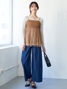 「SMILE LAND（スマイルランド）のアイテム」を使った、nissen Smile Modelsさん（レディース・170cm）の冬コーディネート