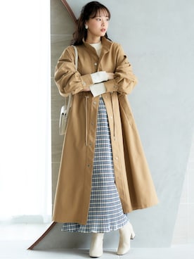 「miclat（ミクラ）のアイテム」を使った、nissen Smile Modelsさん（レディース・166cm）の秋コーディネート