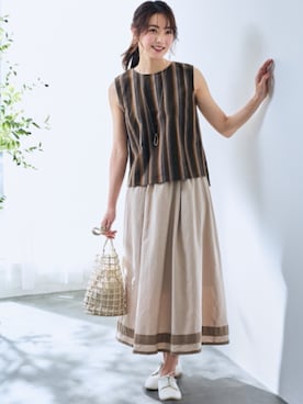 綿混ノースリーブトップス＜大きいサイズ有＞【Otona Purete