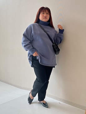 「150cm台コーデ」｜「アイテム（チュニック）」を使った、nissen Smile Modelsさん（レディース・155cm）の秋コーディネート