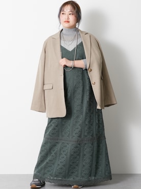 nissen Smile Modelsさん（レディース・160cm）の冬コーディネート