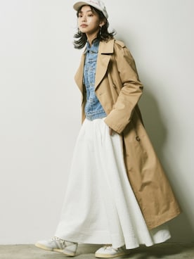 「CHIC STYLE」｜「アイテム（トレンチコート）」を使った、nissen Smile Modelsさん（レディース・163cm）の冬コーディネート