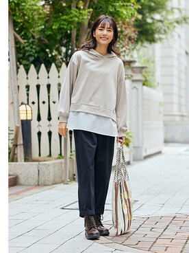 杢グレー | 大きいサイズ レイヤードビッグシルエットスウェット