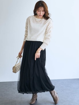 nissen Smile Modelsさん（レディース・165cm）の冬コーディネート
