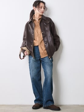 「CHIC STYLE（シックスタイル）のアイテム（ジャケット/アウター）」を使った、nissen Smile Modelsさん（レディース・163cm）の秋コーディネート