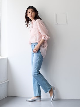 「アイテム（チノパンツ）」を使った、nissen Smile Modelsさん（レディース・170cm）の夏コーディネート