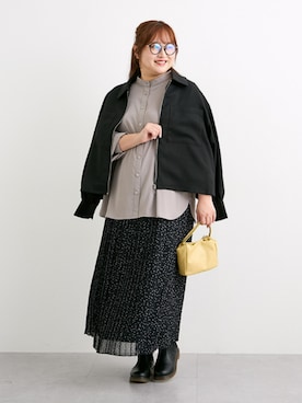 「nissen（ニッセン）のアイテム」を使った、nissen Smile Modelsさん（レディース・160cm）の秋コーディネート