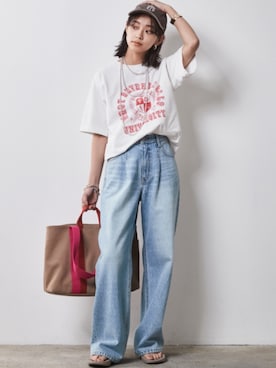 「Denim」｜nissen Smile Modelsさん（レディース・163cm）の春コーディネート