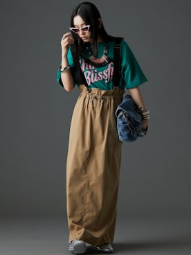 「nissen（ニッセン）のアイテム（オールインワン・サロペット）」を使った、nissen Smile Modelsさん（レディース・163cm）の夏コーディネート