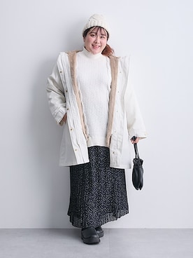 「nissen（ニッセン）のアイテム」を使った、nissen Smile Modelsさん（レディース・155cm）の秋コーディネート