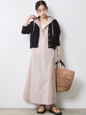 「CHIC STYLE」｜「アイテム（ワンピース/ドレス）」を使った、nissen Smile Modelsさん（レディース・163cm）の春コーディネート