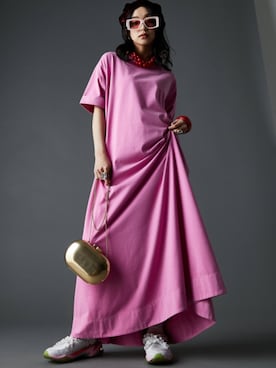 「GEVS.（ジェイヴィス）のアイテム（ワンピース/ドレス）」を使った、nissen Smile Modelsさん（レディース・163cm）の春コーディネート