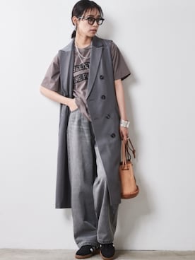 「Layered」｜「アイテム（ワンピース/ドレス）」を使った、nissen Smile Modelsさん（レディース・163cm）の夏コーディネート