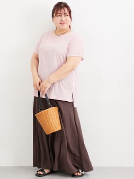 「ぽっちゃり」｜nissen Smile Modelsさん（レディース・155cm）の夏コーディネート