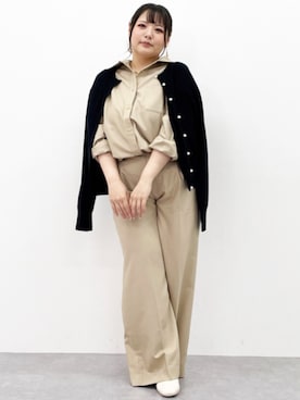 「CHIC STYLE」｜「アイテム（チュニック）」を使った、nissen Smile Modelsさん（レディース・157cm）の秋コーディネート