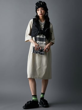 「GEVS.（ジェイヴィス）のアイテム（ワンピース/ドレス）」を使った、nissen Smile Modelsさん（レディース・163cm）の春コーディネート