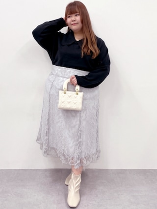 変更済みs17 大人フェミニンコーデ♡ Mサイズ レディース服 まとめ売り6＋1 ems excite（エムズエキサイト）の「ウエストスリットOP