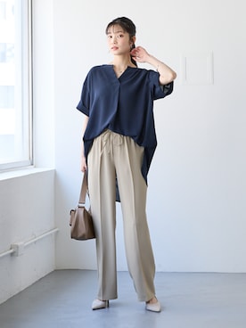 「アイテム（チュニック）」を使った、nissen Smile Modelsさん（レディース・166cm）の秋コーディネート