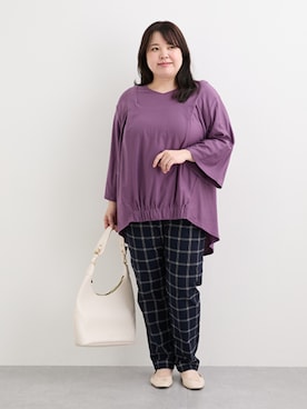 「アイテム（チュニック）」を使った、nissen Smile Modelsさん（レディース・158cm）の秋コーディネート