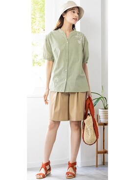 nissen Smile Modelsさん（レディース・162cm）の夏コーディネート