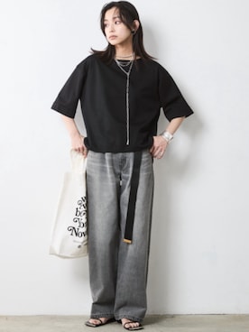 「SMILE LAND（スマイルランド）のアイテム」を使った、nissen Smile Modelsさん（レディース・163cm）の春コーディネート