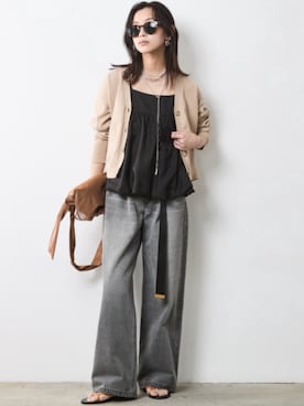 「SMILE LAND（スマイルランド）のアイテム」を使った、nissen Smile Modelsさん（レディース・163cm）の春コーディネート