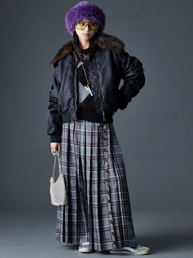 「GEVS.（ジェイヴィス）のアイテム（ジャケット/アウター）」を使った、nissen Smile Modelsさん（レディース・163cm）の秋コーディネート