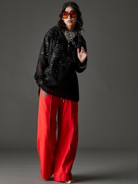 「GEVS.（ジェイヴィス）のアイテム（パーカー）」を使った、nissen Smile Modelsさん（レディース・163cm）の春コーディネート