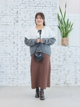 「nissen（ニッセン）のアイテム」を使った、nissen Smile Modelsさん（レディース・170cm）の秋コーディネート